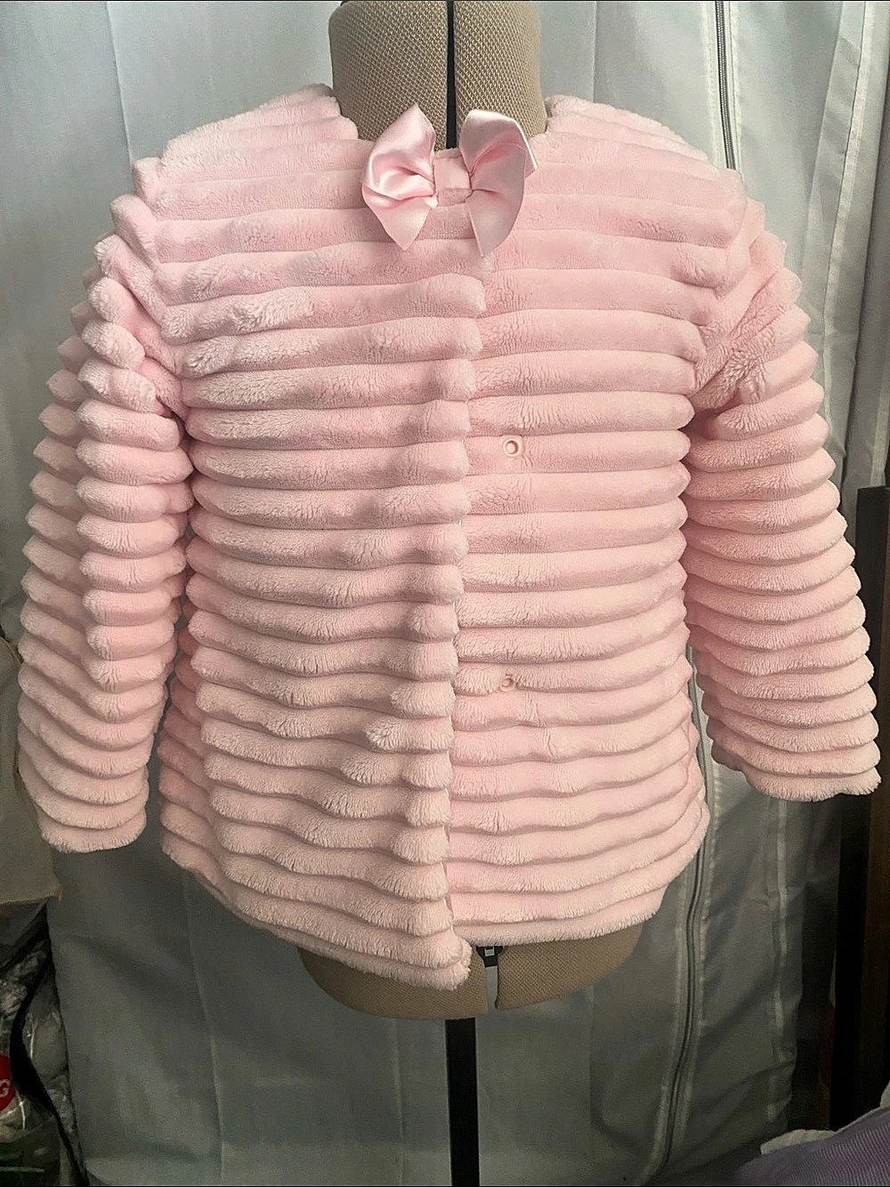Kids Pink Textured Jacket Like New